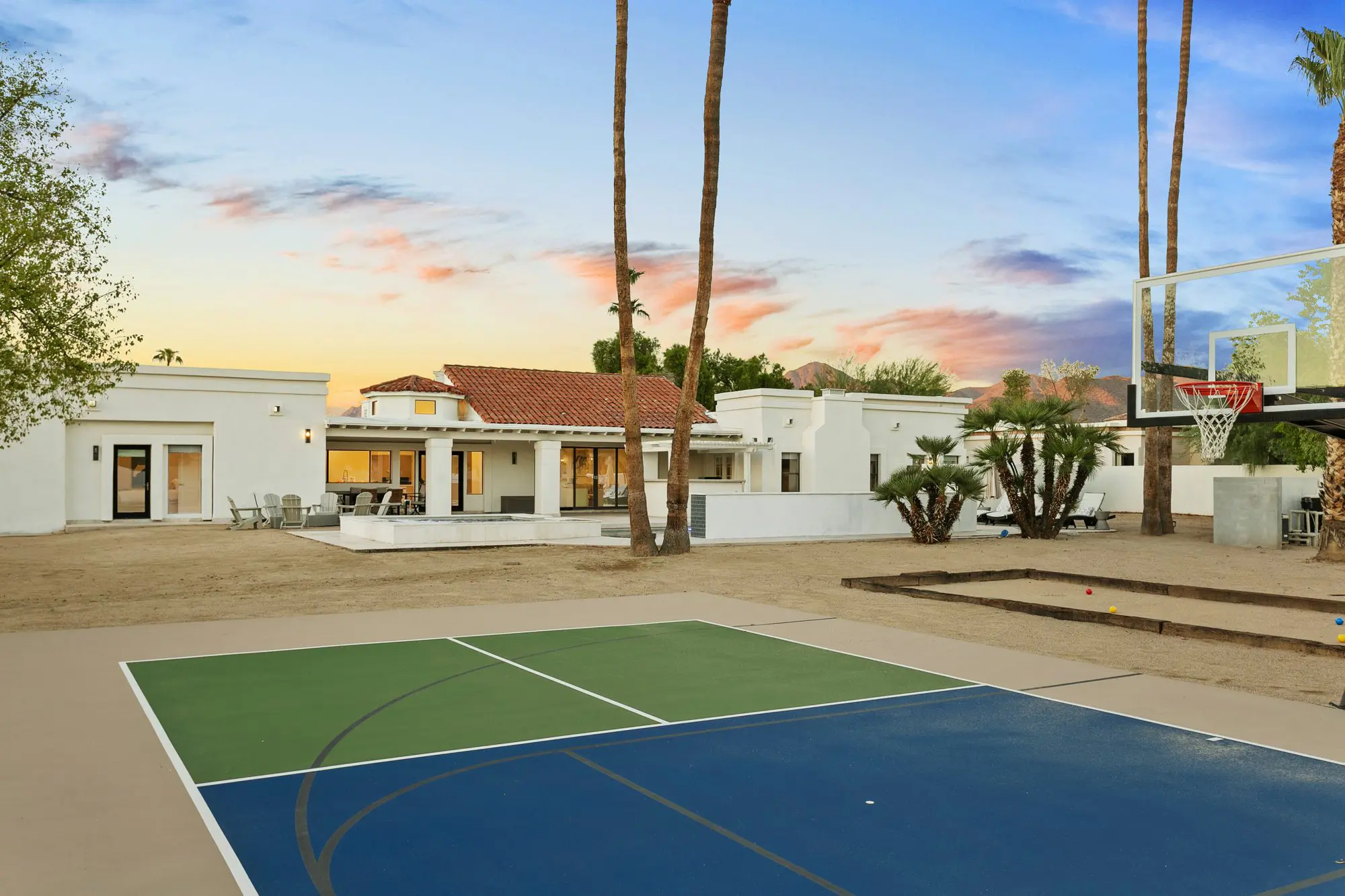Private pickleball court, McDowell Ranchos Scottsdale acre lot