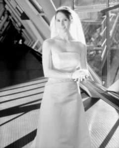infrared portrait of the bride