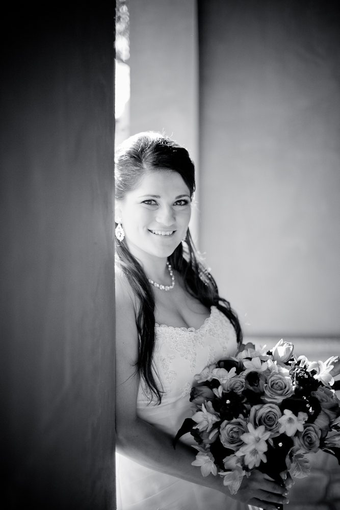 bride portrait with flowers