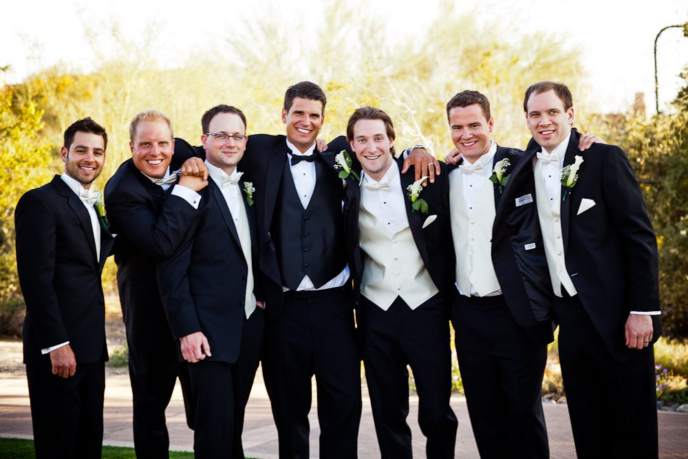 fun pic of the groom and groomsmen
