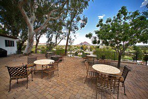 Wrigley Mansion Patio with view of Camelback