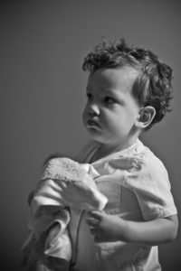 child frowning during portrait