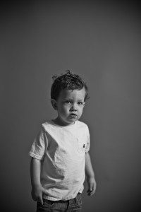 unhappy child during portrait session