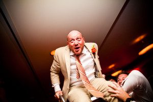 groom being smashed into the ceiling