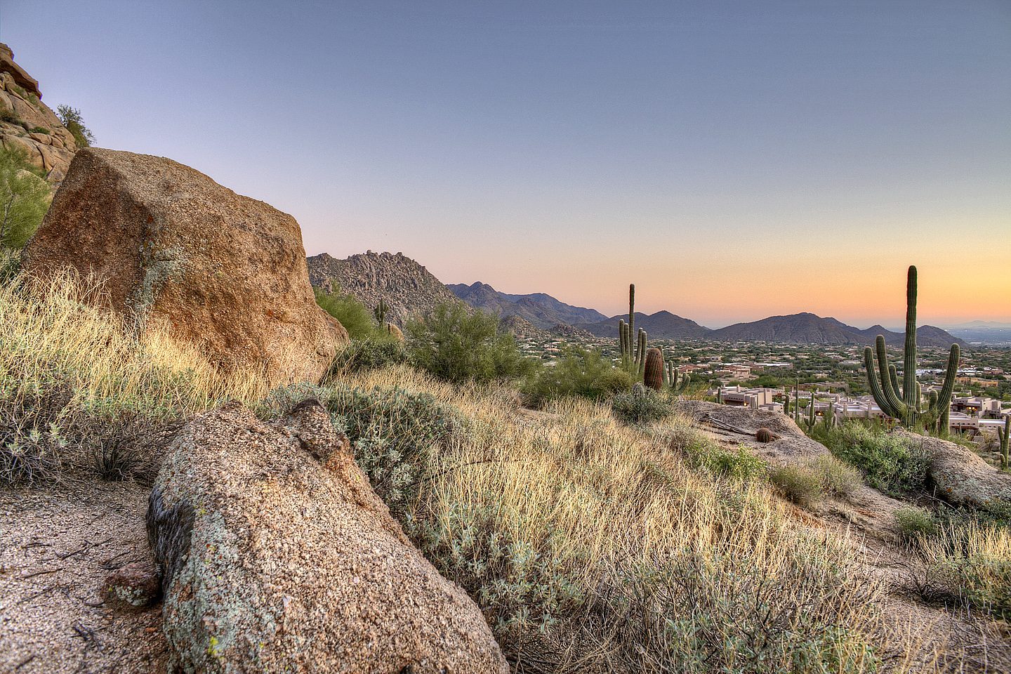 mcdowell mountains at sunset