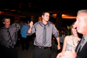 teenager gets down at the wedding