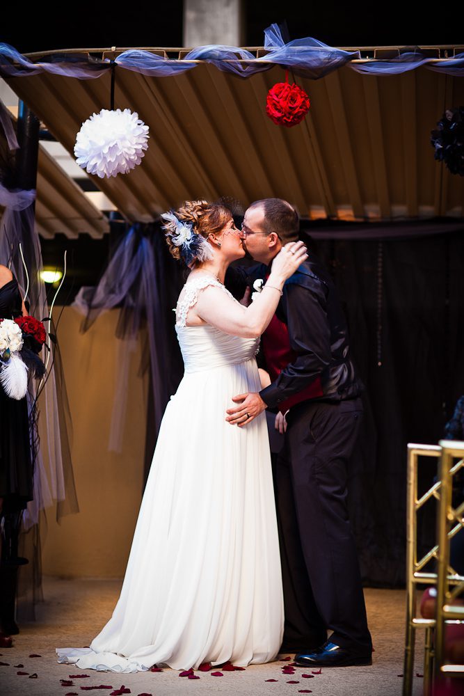 the first kiss during the ceremony