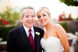 the bride with her father