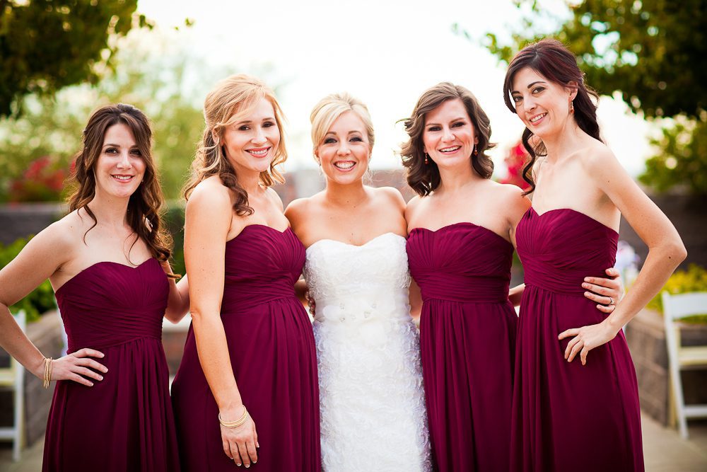 the bride and bridesmaids