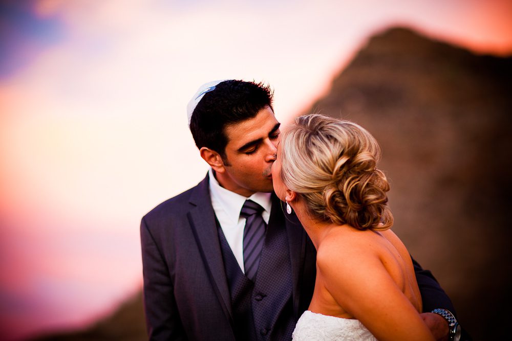 kissing during formal photos
