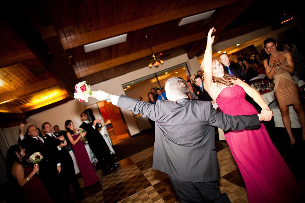 dancing while entering the wedding