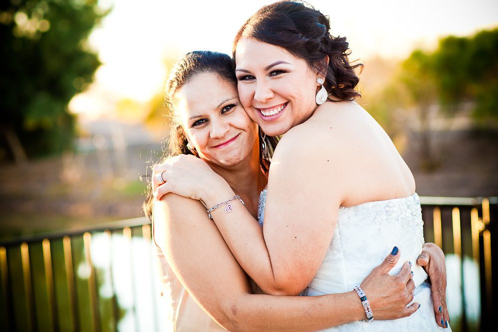 the bride with her mom
