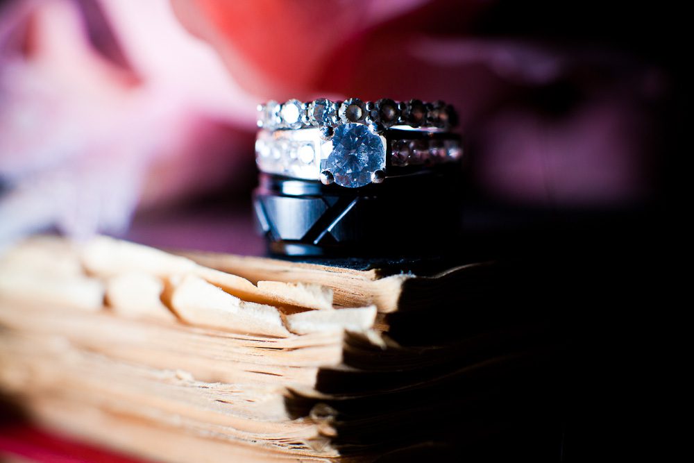 close of the wedding rings