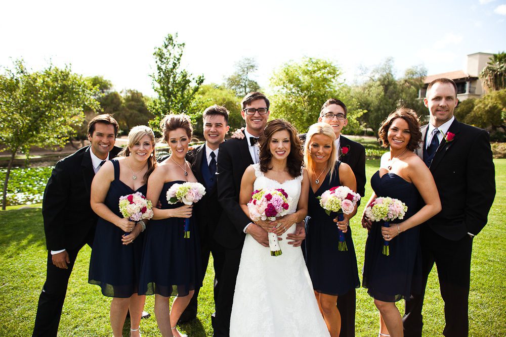 a fun photo of the entire wedding party