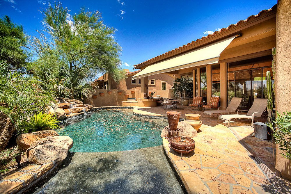 backyard with pool