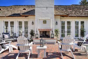 backyard fireplace